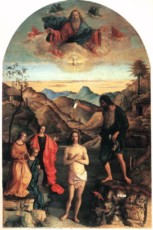 BELLINI, Giovanni Baptism of Christ ena oil painting image